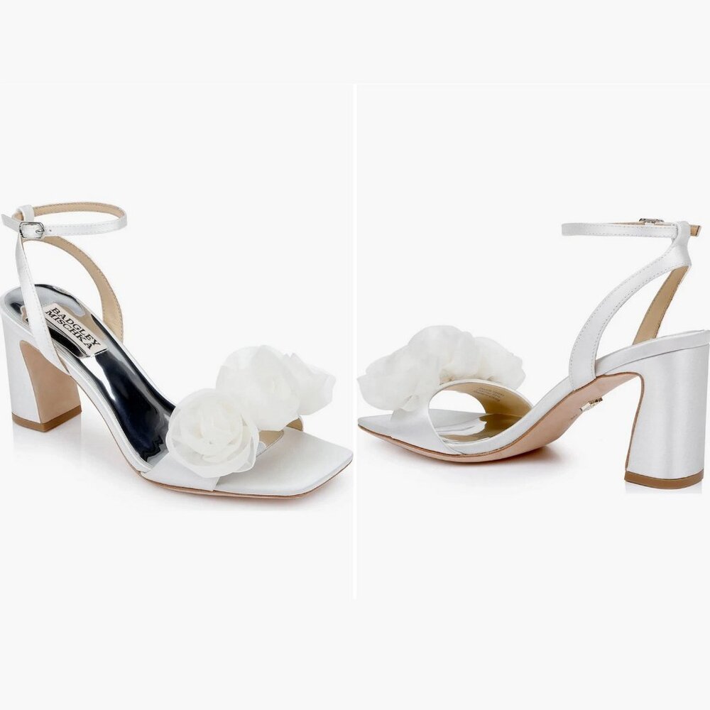 Badgley Mischka Carli Rose Square Toe Sandal - Size 5 - Wedding Shoes